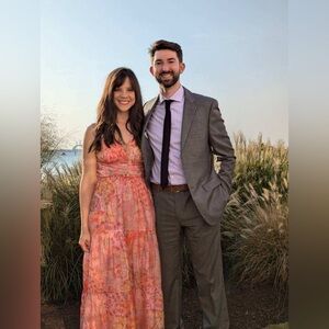 AMALIE THE LABEL - MONTE PLUNGE NECK TIE BACK TIERED MAXI DRESS